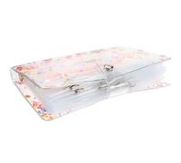 Pochette de classeur A6 en PVC pour budget 12 mois compacte | Pour classer papiers et petits objets, joints stables, légère à transporter, finition soignée, format mensuel