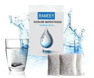 Pochette de filtre à eau alcaline, pH équilibré et ionisé en déplacement, portable, idéal pour la randonnée, le camping et les voyages, système de filtration d'eau pour bouteilles, carafes et pichets,