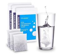 Pochette de filtre à eau alcaline riche en hydrogène pour bouteille, pichet, récipient, pH élevé 9 + sac filtrant portable pour bouteille d'eau longue durée (3 x 30 g)