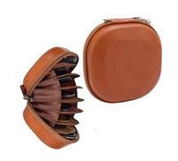 Pochette de Filtre D'objectif 5 Couches, étui de Filtre à Coque Rigide en Cuir PU Rétro, Pochette de Sac de Ceinture de Support de Filtre de Photographie pour Filtres Ronds
