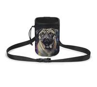 Pochette de friandises pour chien - Portrait de carlin - Pochette de dressage pour chien - Sac de dressage pour chien, Portrait de carlin., Taille unique, Sac de dressage pour chien