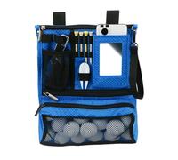Pochette de golf | Sac à fermeture éclair pour objets de valeur | Porte-objets de valeur multifonctionnel, organiseur de sac de golf, poche de golf multi-poches, bleu foncé, se référer à la