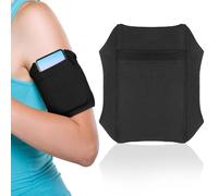 Pochette de Jambe Polyester pour Téléphone Portable, Extensible Noir | Rangement sans Mains, Limite les Rebonds, pour Gels Énergétiques, Clés et Écouteurs, Sorties