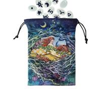 Pochette de jeu de tarot, sacs à cordon de serrage à imprimé animal | Pochette, poche de rangement, sacs en velours, couleur double face pour cristaux, dés, cartes de tarot, Sxf11#, Reportez-vous à la