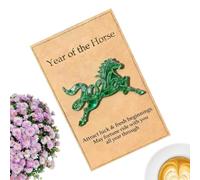 Pochette De L'Année Du Cheval - Souvenir Inspirant en Acrylique 2D | Carte d'Inspiration pour le Nouvel An,Pour Adolescents Adultes Étudiants Collègues Diplômés Cadeaux Et