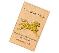Pochette De L'Année Du Cheval | Souvenir Motivant En Acrylique 2D,Cartes D'Encouragement Pour Le Nouvel An Chinois - Pour Adolescents Adultes Étudiants Collègues Employés Maison Voyage Travail