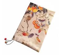 Pochette de livre A5 A6 en tissu réglable Pochettes coton faites à la main avec art kaki(A6)