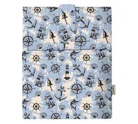 POCHETTE DE LIVRE Couverture de livres, pour livre broché, tissu lavable,imperméable,protecteur de livre - rembourré, housse de protection pour tablette pour adulte (MARIN)