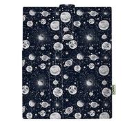 POCHETTE DE LIVRE Couverture de livres, pour livre broché, tissu lavable,imperméable,protecteur de livre - rembourré, housse de protection pour tablette pour adulte (Espace)