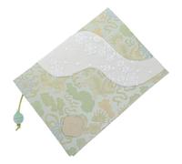 Pochette de Livre de Fleur A5 en Tissu Brodé, Couvre Agenda Élégant | Lavable, Entretien Facile, Protection Ajustée L'usure Quotidienne, pour Planners et Bible, Vert