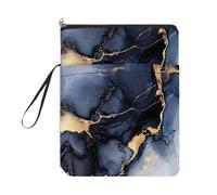 Pochette de Livre NICENEEDED avec Fermeture Éclair Couverture de Livre pour Livres de Poche Pochette de Protection pour Livre en Marbre Bleu Sac de Rangement pour Livre Étanche