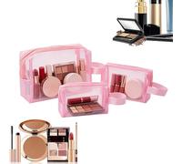 Pochette de Maquillage en Accessoires de Portables Lot de 3 avec Fermeture | Sacs de en Pour Bureau Dortoir Maison Gym Courts Trajets Fitness Et Douche