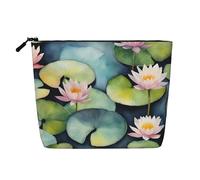 Pochette de maquillage en chanvre avec motif de lys noirs - Pour un usage quotidien ou les voyages