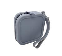 Pochette de maquillage en silicone - 9 cm - Sac cosmétique portable - Petit sac de base pour pièces de monnaie, rouges à lèvres et clés - Maquillage - Pièce de monnaie avec fermeture éclair lisse |
