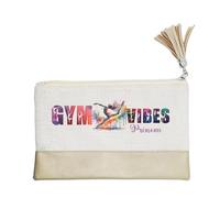 Pochette de Maquillage maniques Taperso Dore avec Motif Gym Vibes Personnalisable