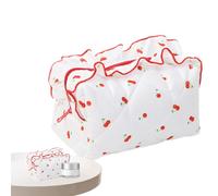 Pochette de maquillage matelassée,Trousse de maquillage Coquette,Pochette d’organisateur cosmétique floral ébouriffé - Trousse de toilette élégante, pochette de maquillage de voyage portable pour fill