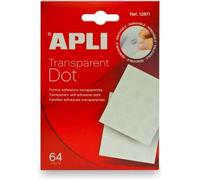 APLI Pastilles autocollantes transparentes Apli Dot Moyen 12871-64