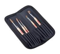 Pochette De Pinceaux - Aquarelle - Rond Et Plat - Fibres Naturelles - Talens Art Création