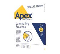 Pochette de plastification Apex A3 2 x 90 µ brillantes Boîte de 100