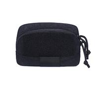 Pochette de Poche modulaire Tactique Molle Petit Outil Port Quotidien Ceinture Crochet Boucles élastiques Plaque Carrier Gilet de Chasse Militaire Mini Sac extérieur (Black)