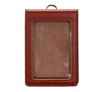 Pochette de protection compacte en cuir pour cartes, badges, carte d'identité, badges, etc