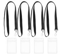 Pochette de Protection pour Carte Imperméable, Lot de 4, Noir