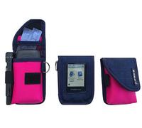 Pochette de Protection pour Freestyle Libre Modèle SMART'ACCESS MABOX - Navy/Rose