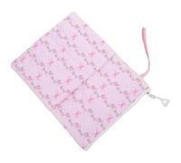 Pochette de Protection pour Livres A5 Fleurie Vintage avec Fermeture Éclair | Polyester Rose, Ouverture Large et Poche Avant, pour Documents et Manuels, Bibliothèque ou Voyage