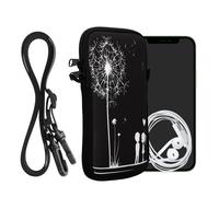 kwmobile Housse de Protection Universelle pour Smartphone XXL - 7" - Pochette Protection téléphone Portable en néoprène avec Collier Ajustable - Blanc-Noir