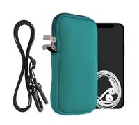kwmobile Housse de Protection Universelle pour Smartphone L - 6,5" - Pochette Protection téléphone Portable en néoprène avec Collier Ajustable - pétrole