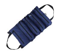 Pochette de rangement à outils portable avec 5 poches zippées pour voiture, moto, électricien, rouleau d'outils