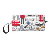 Pochette de rangement compacte avec imprimé I Love London, sac de transport minimaliste, grande capacité pour le transport de protection