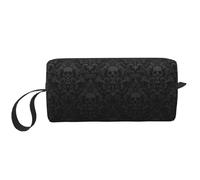 Pochette de rangement compacte pour papier peint gothique, motif tête de mort, sac de transport minimaliste, grande capacité pour le transport de protection