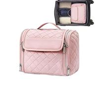 Pochette De Rangement Cosmétique - Grande Trousse De Toilette en Nylon PVC | Trousse De Maquillage De Voyage Étanche À Suspendre - Support De Douche Multicouche pour Salle De Bain | Kit D'