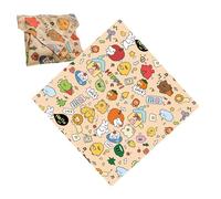 Pochette de rangement de maquillage adhésive ouverte et plate - Organisateur de rangement de maquillage - Chiffon autocollant pour femme - Film d'écran plat pour appareil photo extérieur, Large, Voir