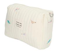 Pochette de Rangement de Sac à Couches pour bébé, Pochette de Rangement de Sac à Couches Souple Brodée, Grande capacité en Coton pour Mangeoire (Dinosaure)