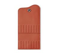 Pochette de rangement en cuir synthétique avec 20 fentes pour technicien - Mécanisme de fermeture à clipser - Porte-mèches portable tendance