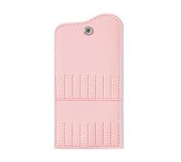 Pochette de rangement en cuir synthétique avec 20 fentes pour technicien - Mécanisme de fermeture à clipser - Porte-mèches tendance et portable - Étui élégant pour perceuse à ongles