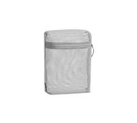 Pochette de Rangement en Nylon décontracté avec Fermeture éclair, Sac à cosmétiques Polyvalent en Maille à Main for Voyage(Grey-L)