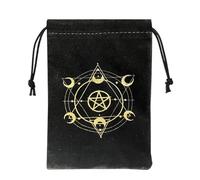 Pochette de Rangement en Velours avec Cordon de Serrage - Multifonctionnel - pour Cartes de Tarot - Dés Oracle - Accessoires de Protection Souples - Organisateur Portable pour Un Usage