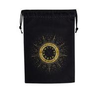Pochette de rangement en velours pour cartes de tarot avec cordon de | Organiseur de bijoux imprimé pour dés et articles spirituels, fournitures de divination, autel de montre