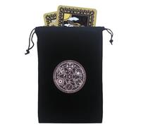Pochette de rangement en velours pour tarot - 12 x 17,5 cm - Pochette souple pour cartes | Élégant sac à cordon de serrage pour jeux de tarot, dés, bijoux, cristaux, gffts, accessoire spirituel idéal