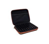 Pochette de Rangement for huiles essentielles - Flacon Miniature Simple 63 Compartiments Portable pour huiles essentielles, Vernis à Ongles(63 Grid 1-3ML Orange)