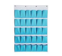 Pochette de rangement murale à suspendre respectueuse de l'environnement en tissu non tissé épais pour la maison, le bureau et l'école. Design vert élégant, solution d'économie d'espace