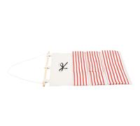 Pochette de Rangement Murale Suspendue en Coton Lin Rouge, Pliable | Compartiments Multiples, Grosse Ouverture, Légère et Solide, pour Clés et Courrier, Salle de Bain