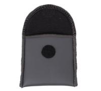 Pochette de Rangement Noir pour Appareil Auditif, Portable Cuir PU | 1 Pièce, Doublure en Mousse et Feutre, Fermeture à Boucle, Format de Voyage pour Petits Accessoires