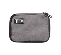 Pochette de Rangement Noire pour Câbles de Données Multifonction PVC | Compartiments Multiples, Format Portable pour Voyage D’affaires, Style Simple, pour Accessoires Numériques