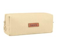 Pochette de rangement personnelle en toile avec règle intégrée et fermeture éclair fluide, idéale pour les étudiants, les artistes et les