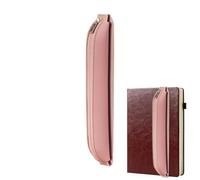 Pochette de rangement portable en cuir PU élastique pour stylo, rose | Trousse à crayons pour planificateur, voyage, calendrier, journaux, sac à dos, agenda, champ, ordinateur portable