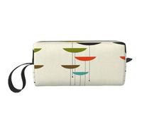 Pochette de rangement portable imprimée moderne du milieu du siècle, étui de rangement de voyage, sac de rangement zippé pour un accès rapide
